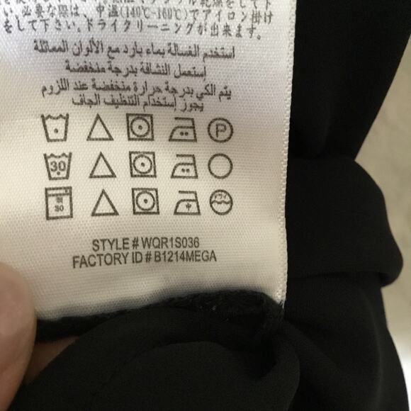 BCBGMaxAzria Black Drape Front Hi-Low Sheer Top - Picture 8 of 16